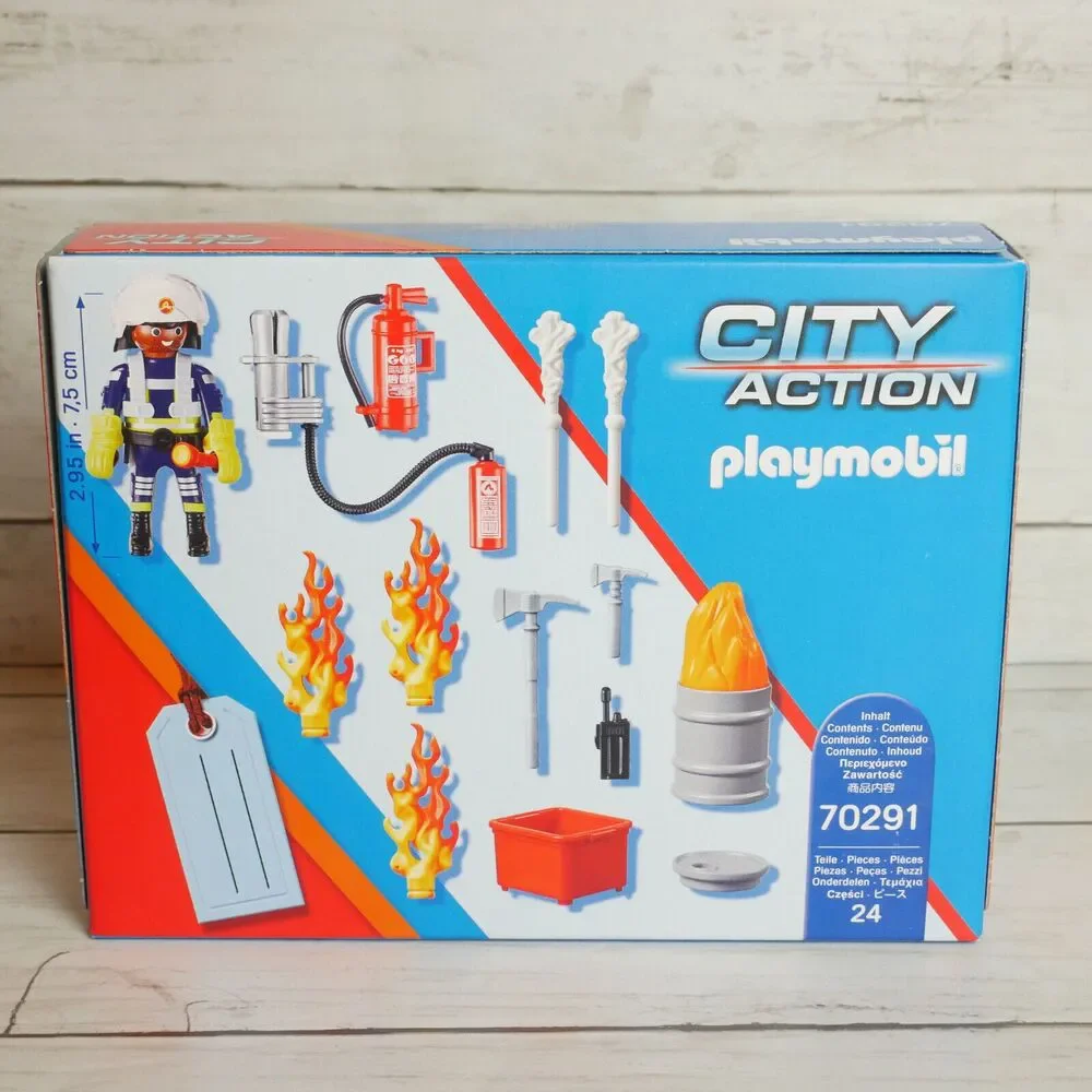 Playmobil City Action Fire Rescue Building 24 PC Set 70291 NEW